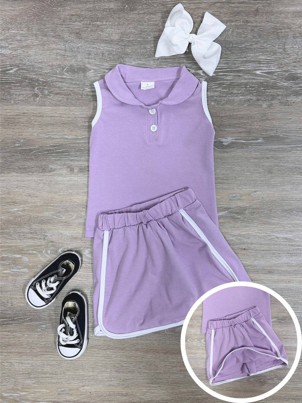 Sporty Sweet Lavender Girls Skort Outfit