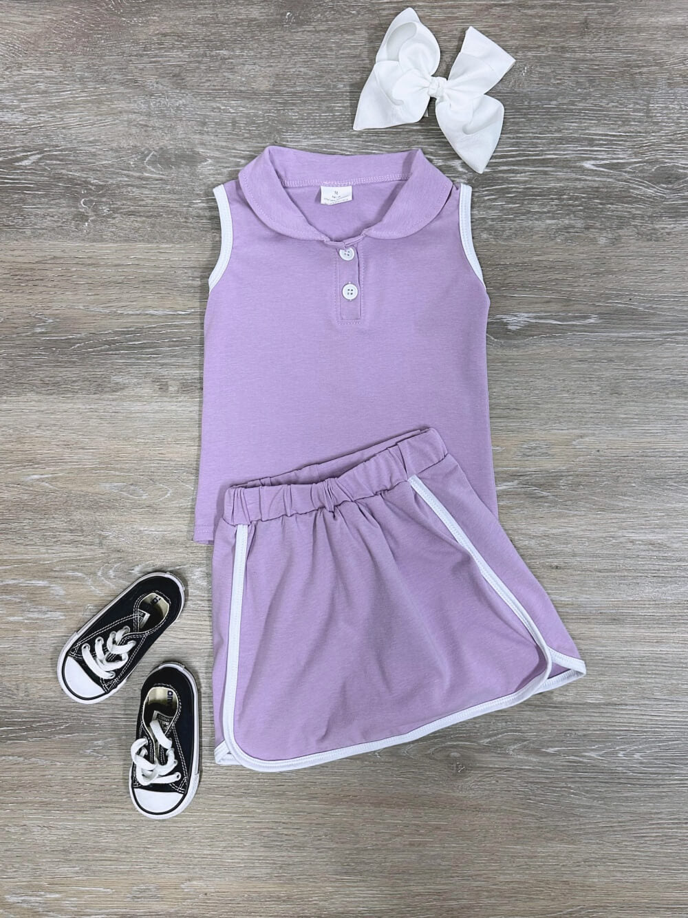 Sporty Sweet Lavender Girls Skort Outfit