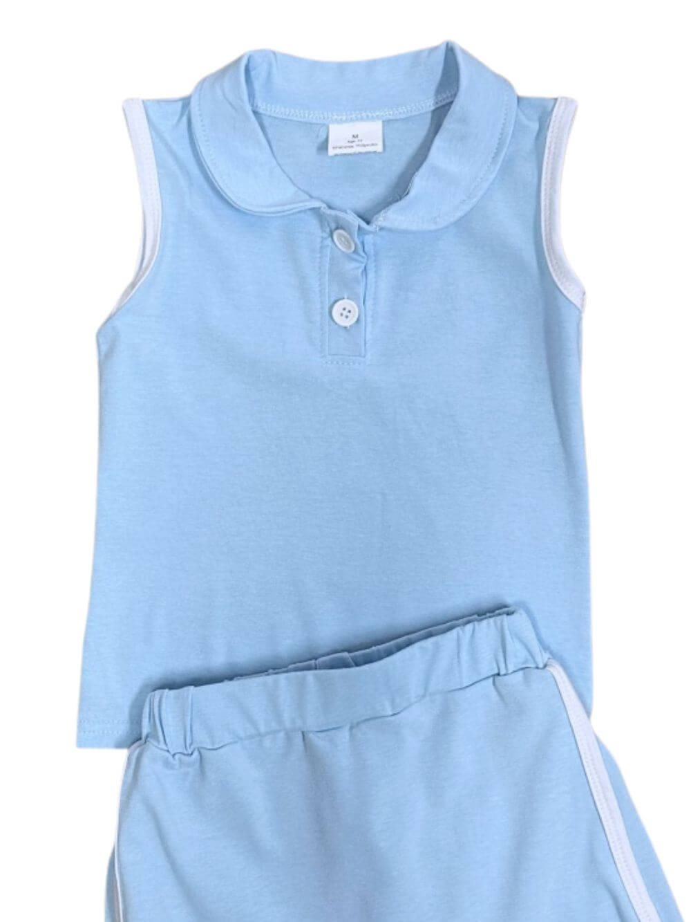 Sporty Sweet Powder Blue Girls Skort Outfit