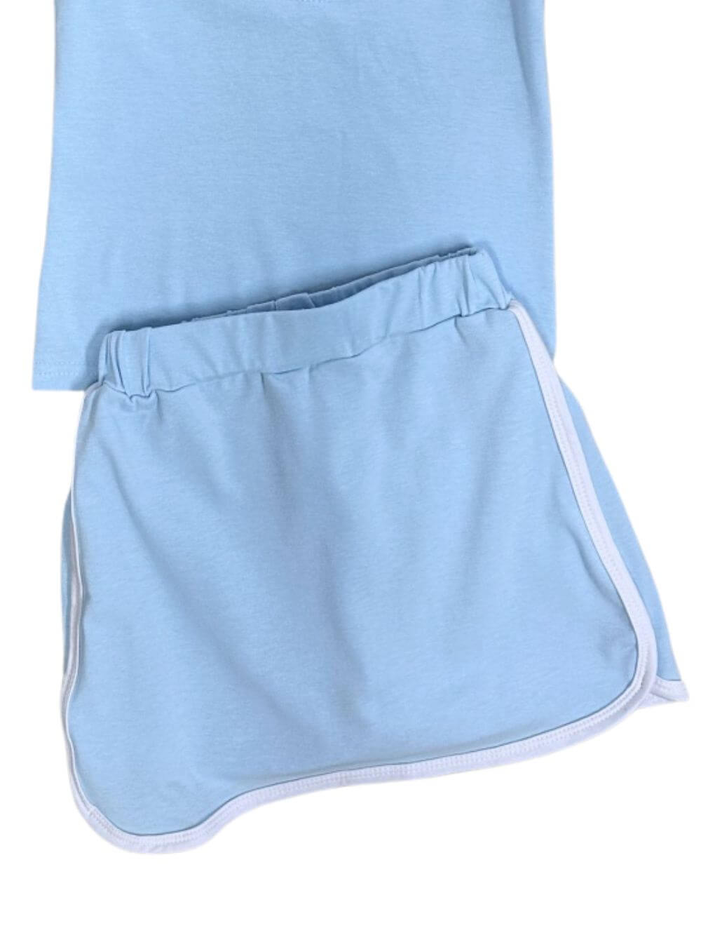 Sporty Sweet Powder Blue Girls Skort Outfit