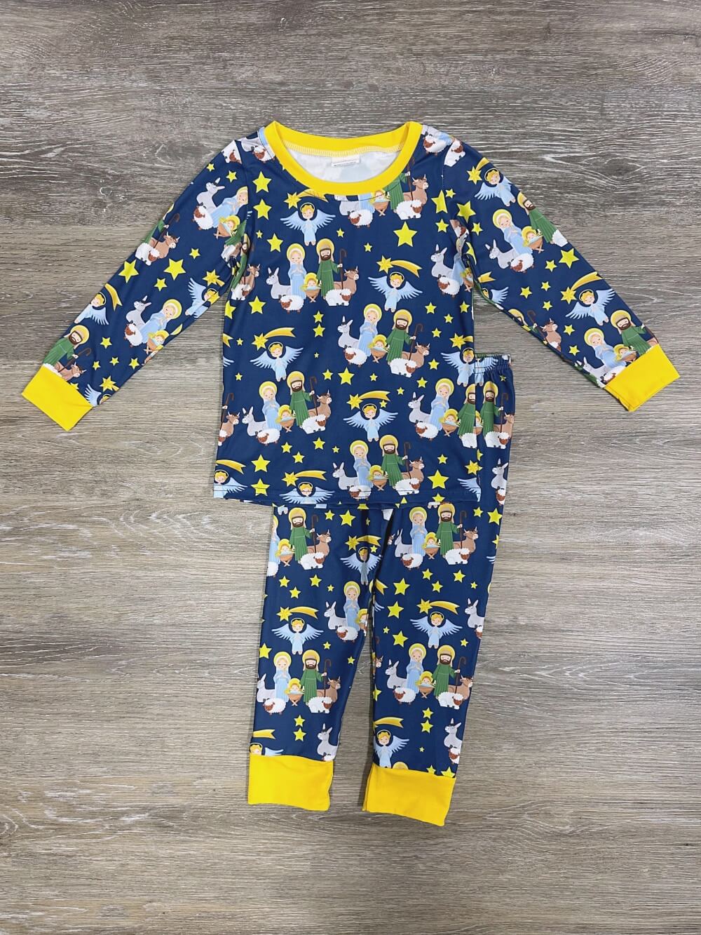 Starry Night Christmas Nativity Pajamas - Sydney So Sweet
