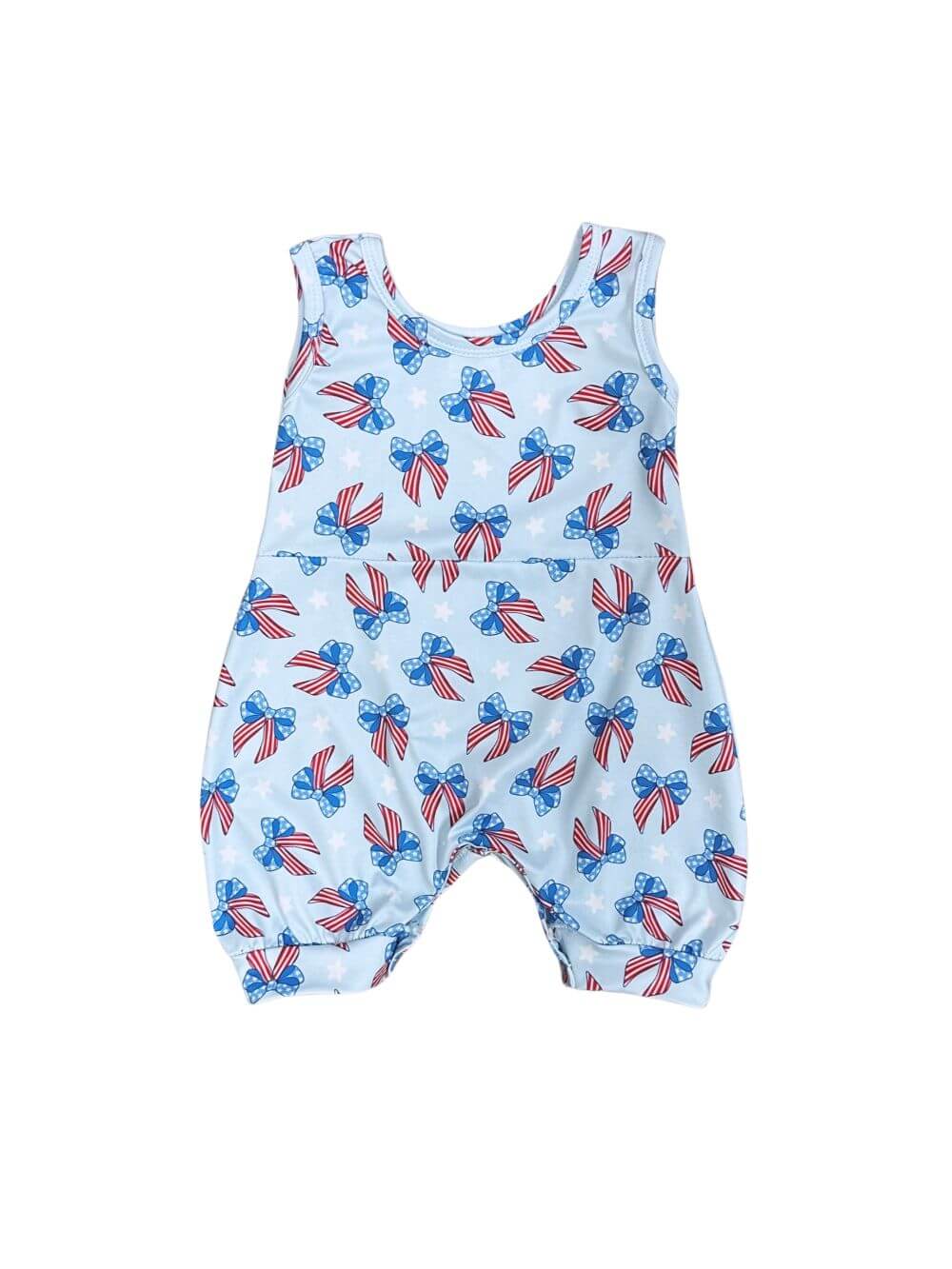 Stars & Stripes Coquette Bows Baby Bubble Romper - Sydney So Sweet