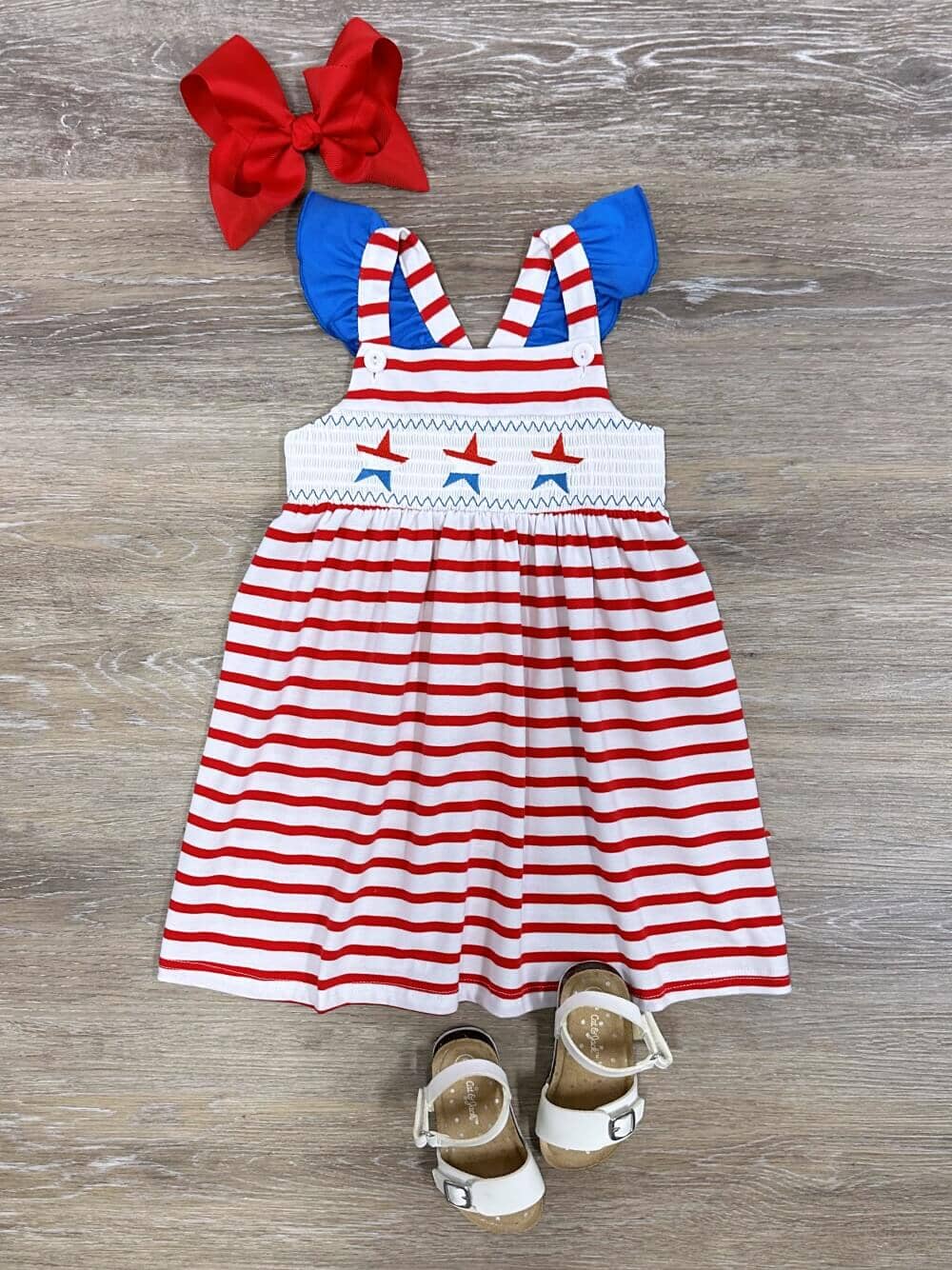 Stars &amp; Stripes Forever Girls Patriotic Tank Dress - Sydney So Sweet