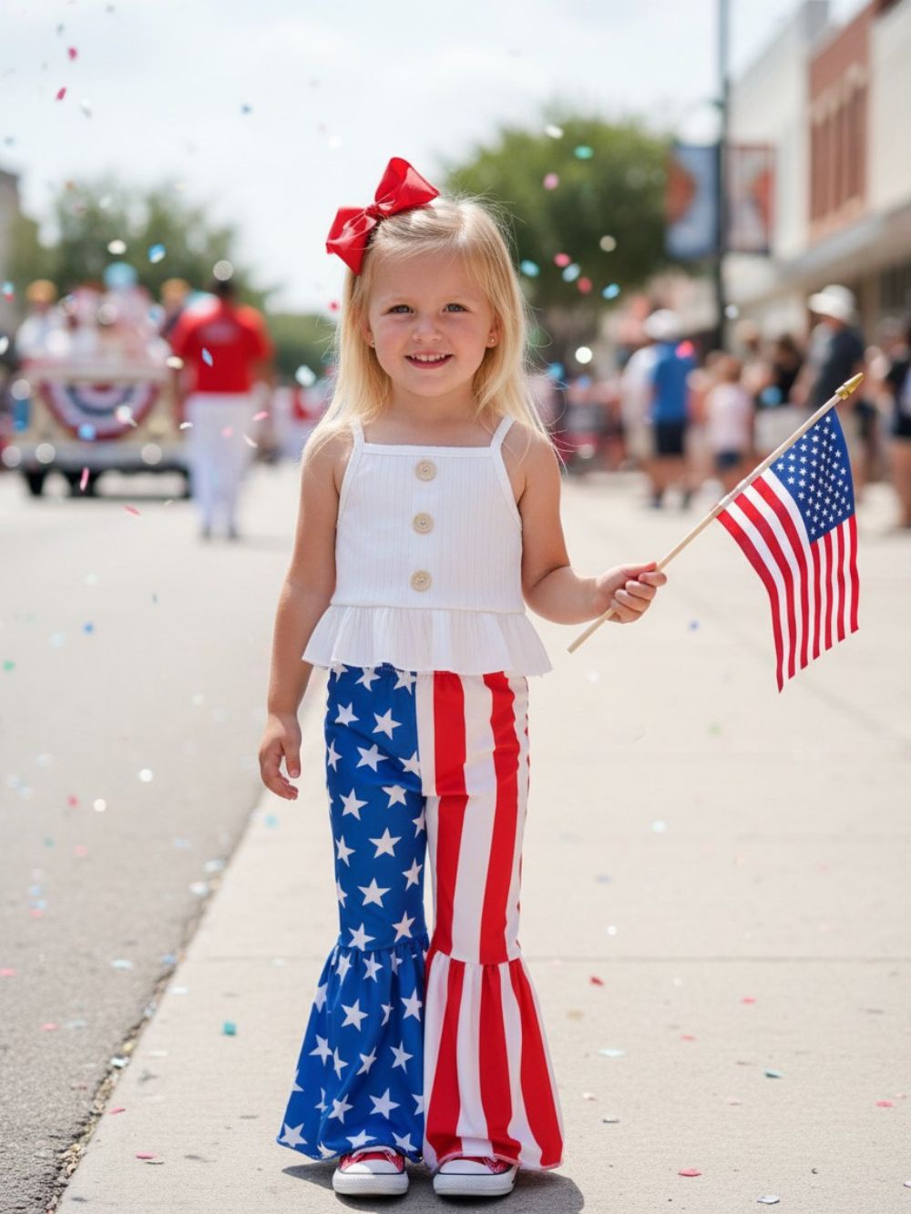 Stars & Stripes Girls Bell Bottoms Outfit
