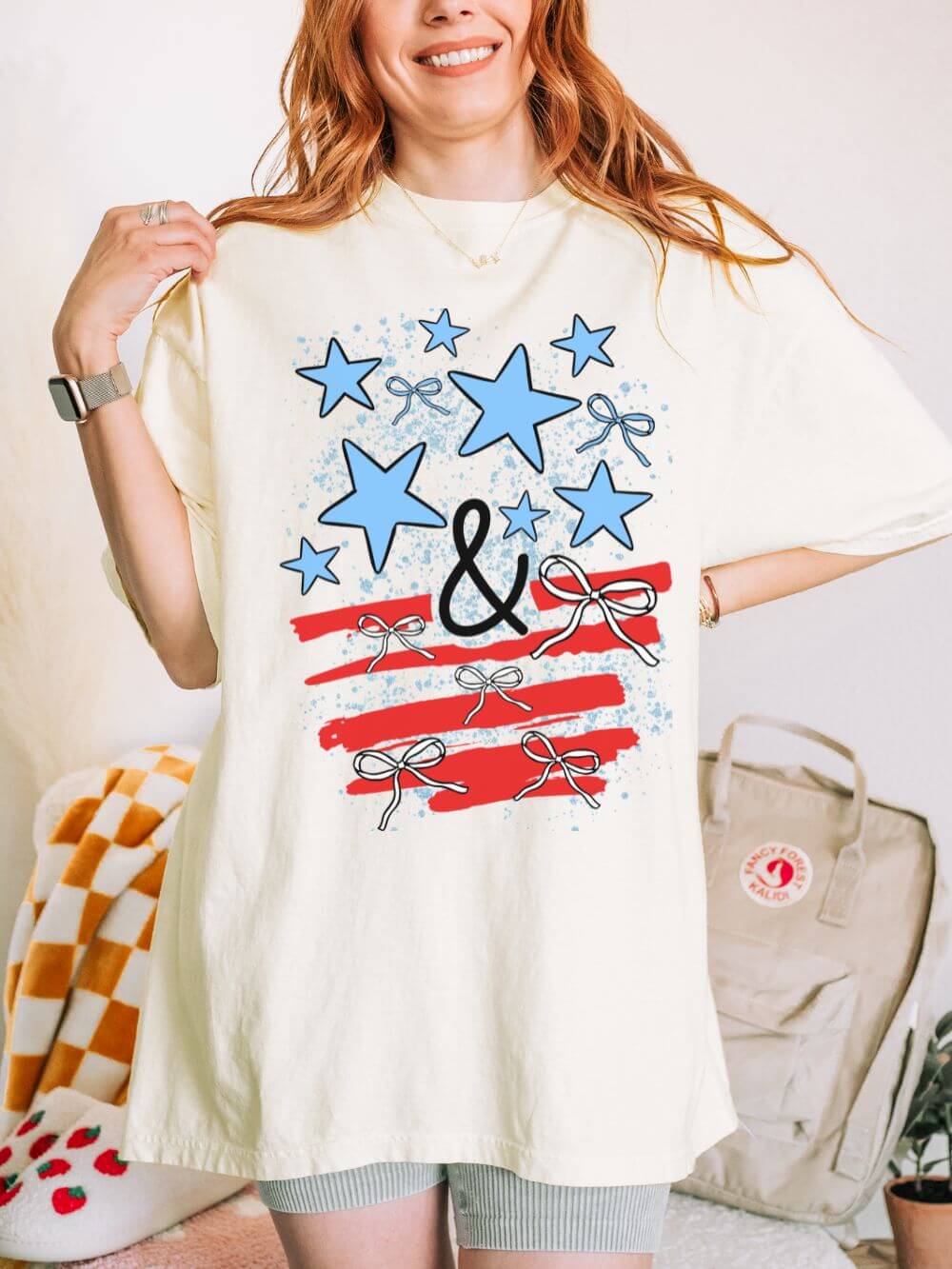 American Stars & Stripes T-Shirt Patriotic July 4th Graphic Tee