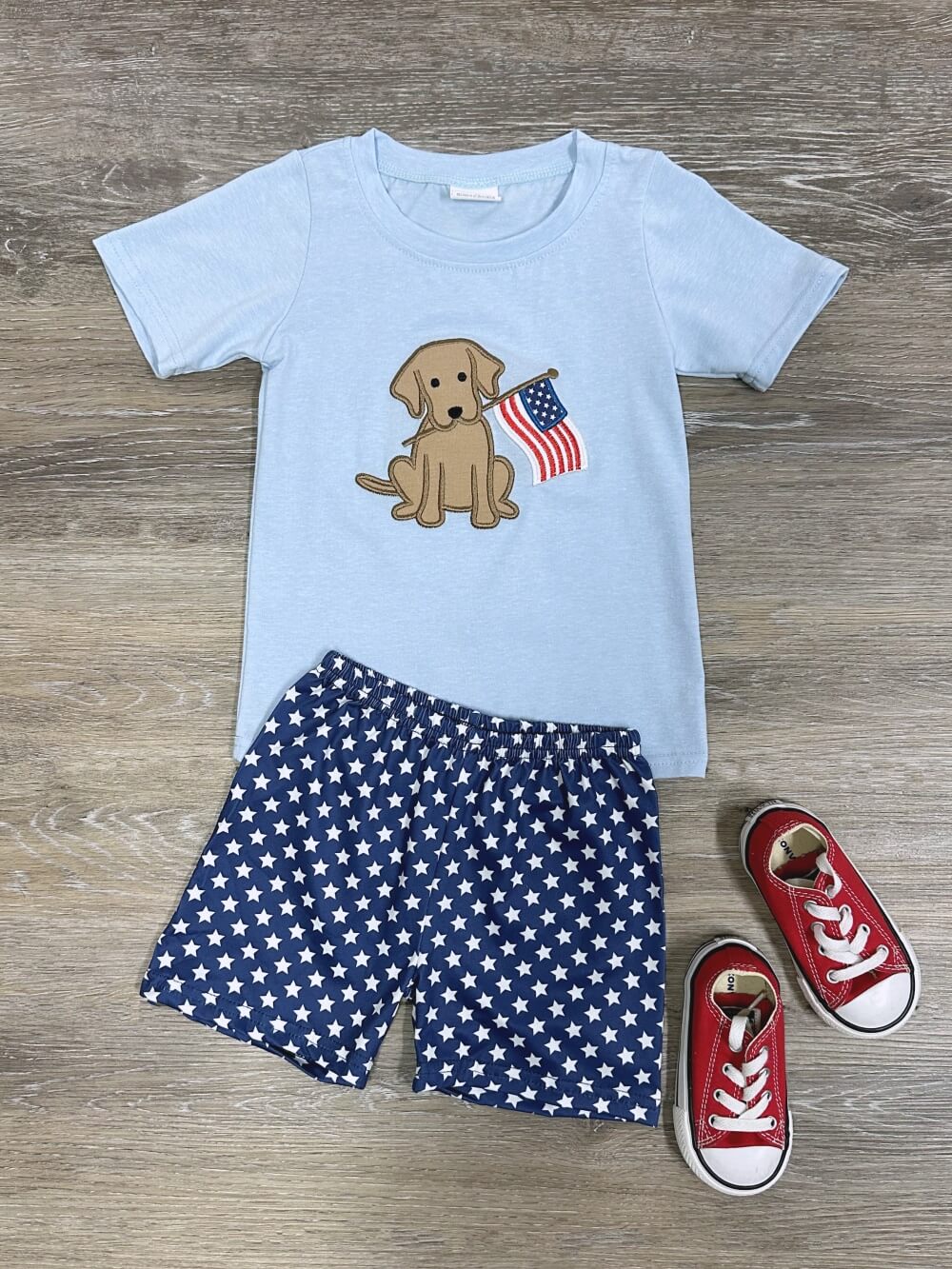Stars, Stripes & Man’s Best Friend Boys USA Dog Outfit - Sydney So Sweet