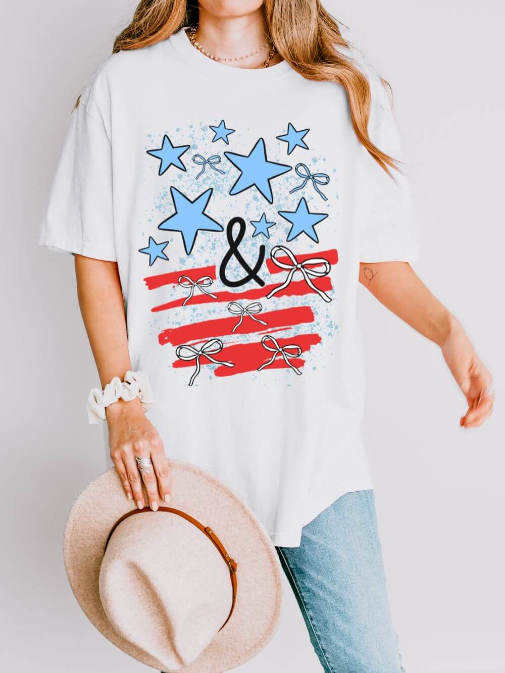 American Stars & Stripes T-Shirt Patriotic July 4th Graphic Tee