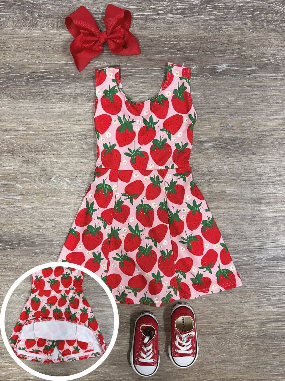 Strawberry Sweet Girls Yoga Dress - Sydney So Sweet