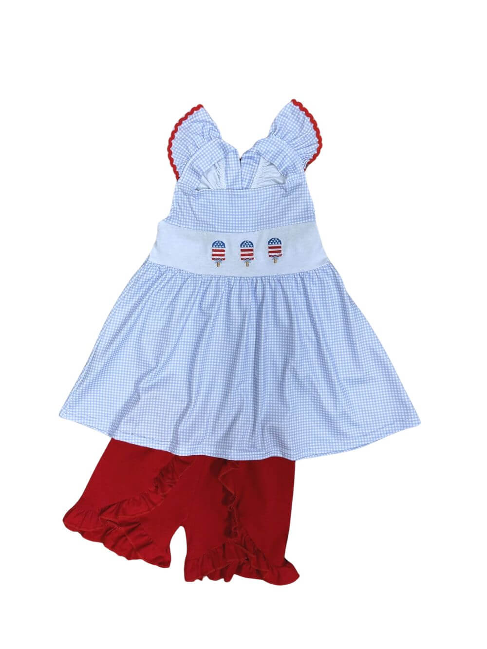 Summer Chillin' Girls Patriotic Popsicle Girls Shorts Outfit - Sydney So Sweet