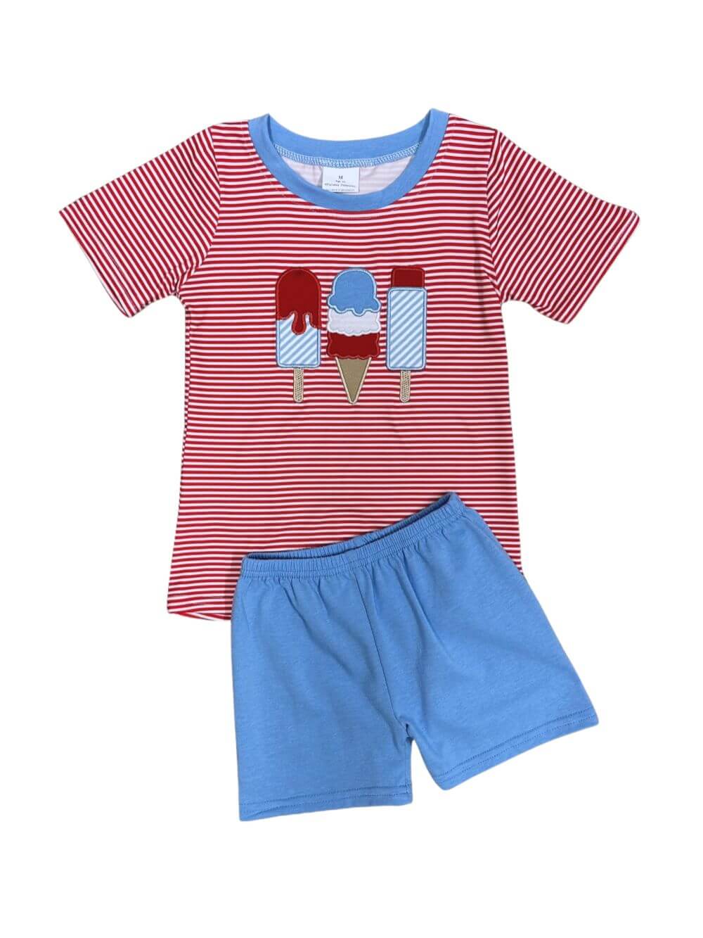Summer Chillin' Patriotic Popsicle Boys Shorts Outfit - Sydney So Sweet