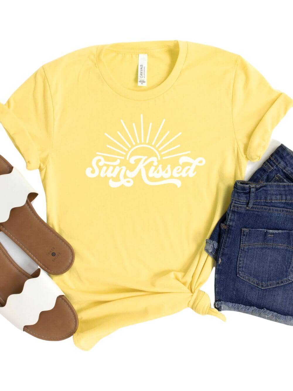 Sunkissed Yellow Women's Jersey Short Sleeve Graphic Tee