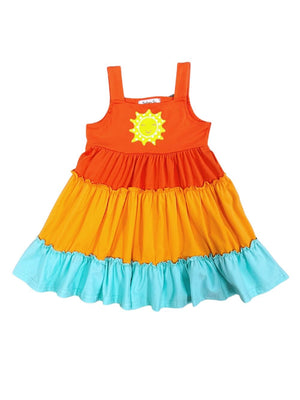 Sunshine Bright Tiered Girls Tank Dress - Sydney So Sweet