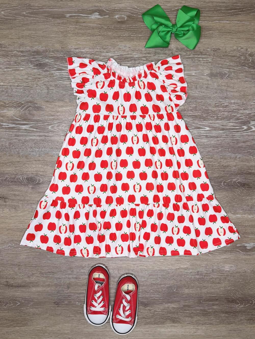 Sweet Apple Days Girls Tiered Dress