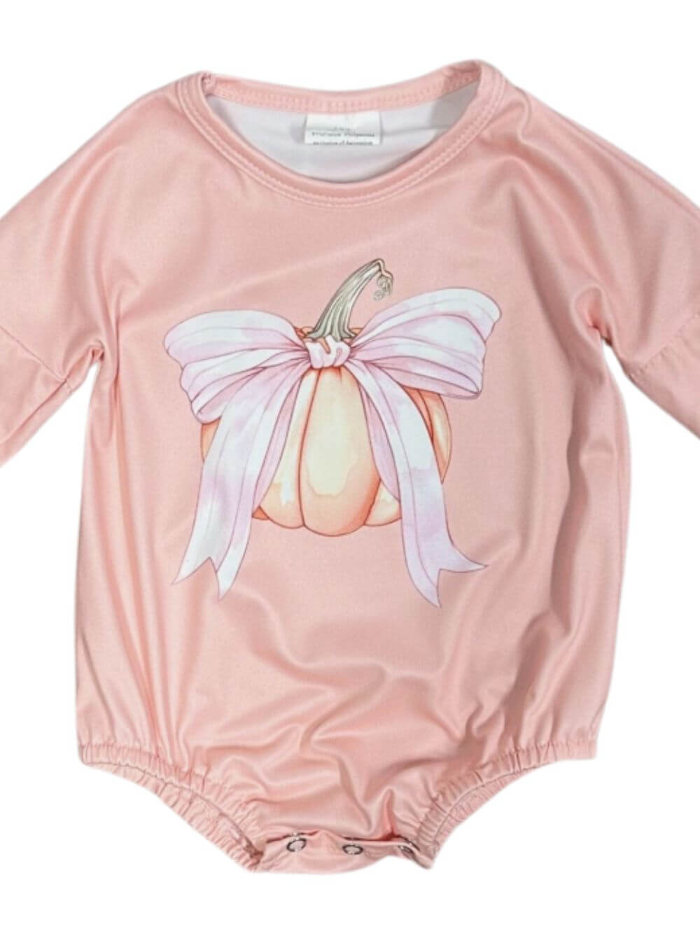 Sweet Bow Pumpkin Girls Baby Bubble Romper - Sydney So Sweet