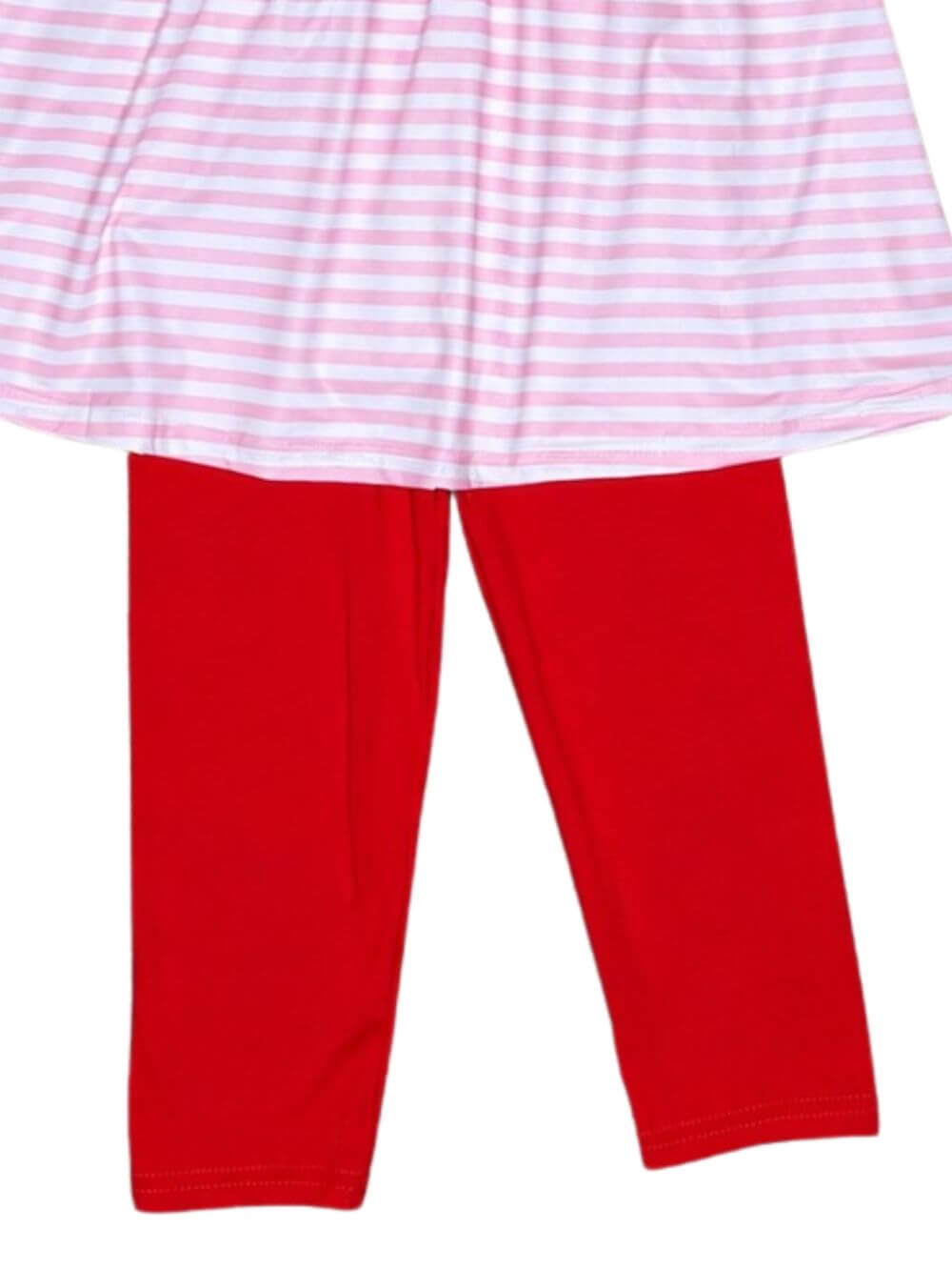 Sweet Candy Cane Girls Pink Stripe Christmas Outfit