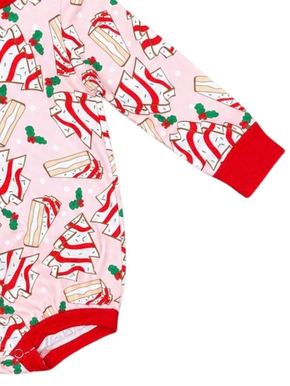 Sweet Christmas Tree Cakes Baby Bubble Romper