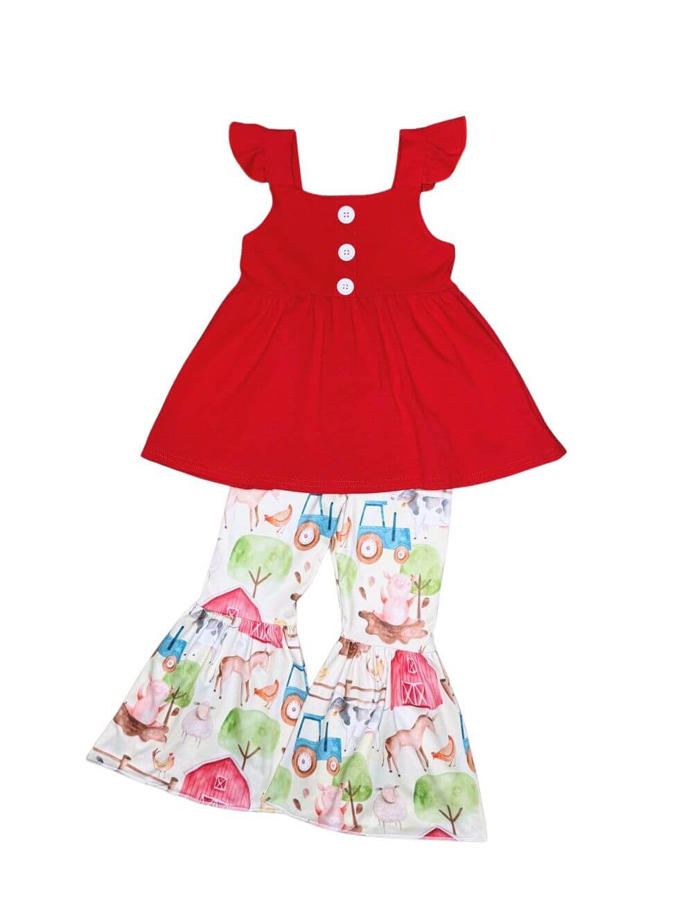Sweet Farm Days Girls Bell Bottoms Outfit