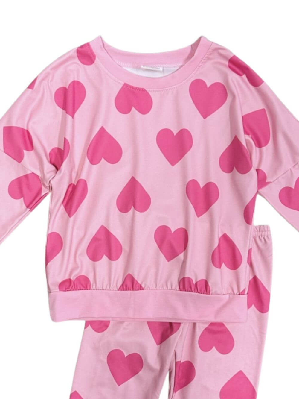 Sweet Hearts Pink Girls Comfy Lounge Set