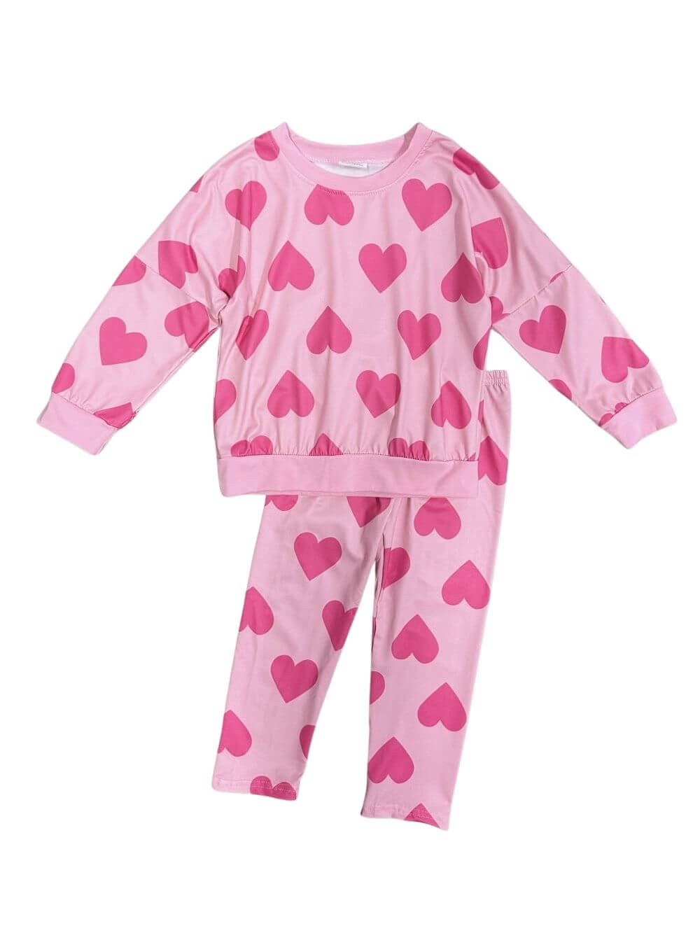 Sweet Hearts Pink Girls Comfy Lounge Set