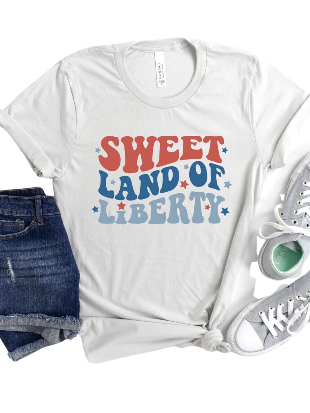 Sweet Land of Liberty 4th of July Patriotic T-Shirt - Sydney So Sweet
