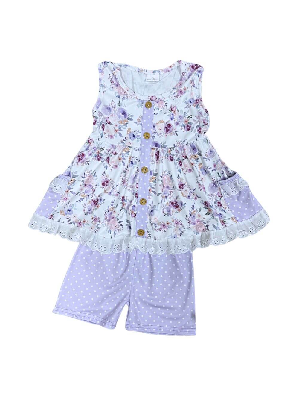 Sweet Lilac Garden Girls Tunic Top & Shorts Outfit - Sydney So Sweet
