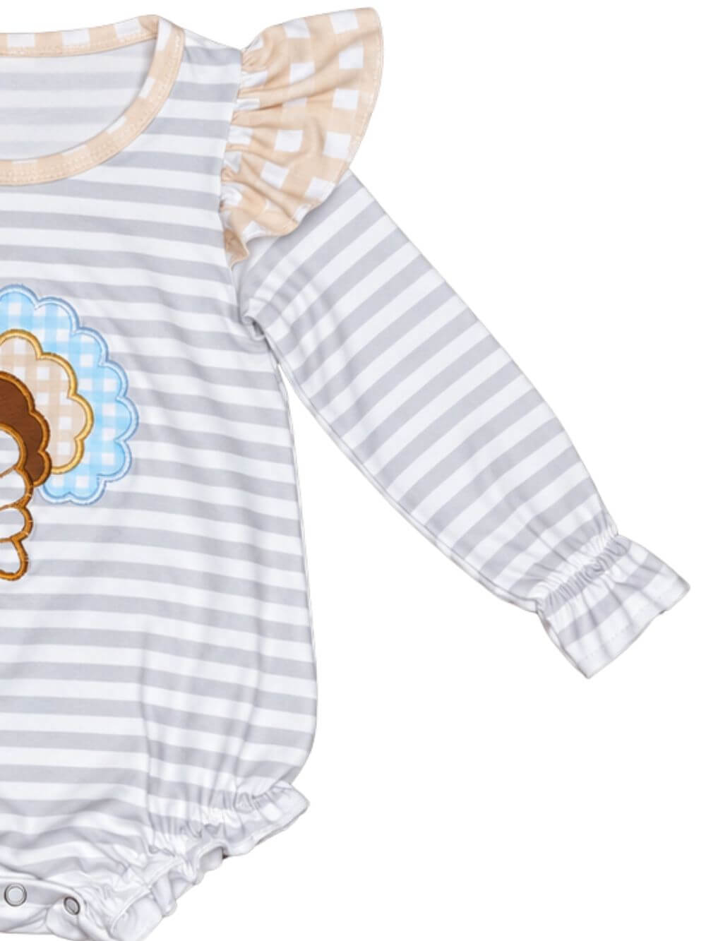 Sweet Little Turkey Girls Baby Bubble Romper