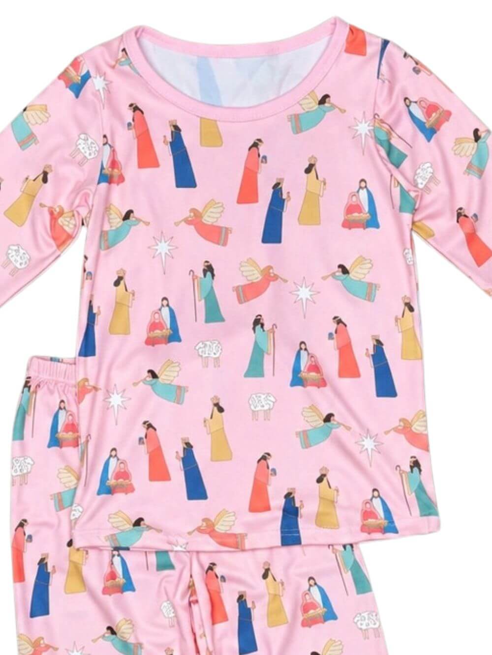 Sweet Nativity Girls Christmas Lounge Set