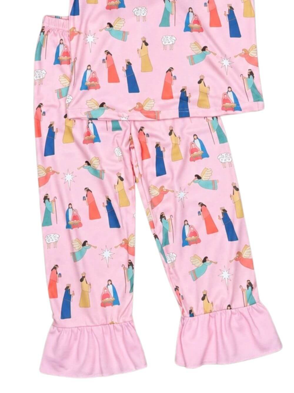 Sweet Nativity Girls Christmas Lounge Set