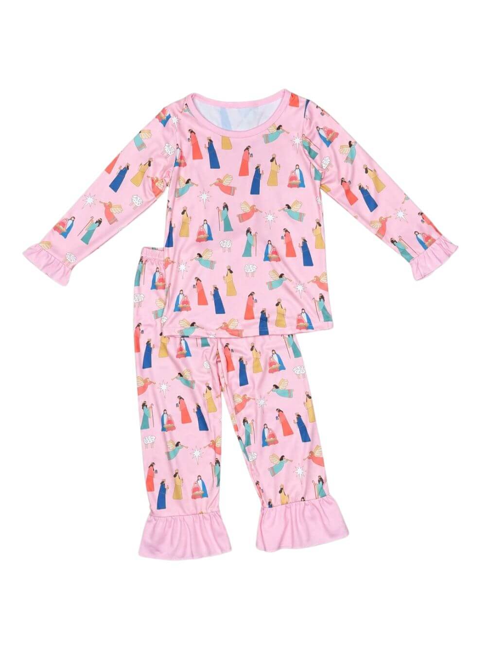 Sweet Nativity Girls Christmas Lounge Set