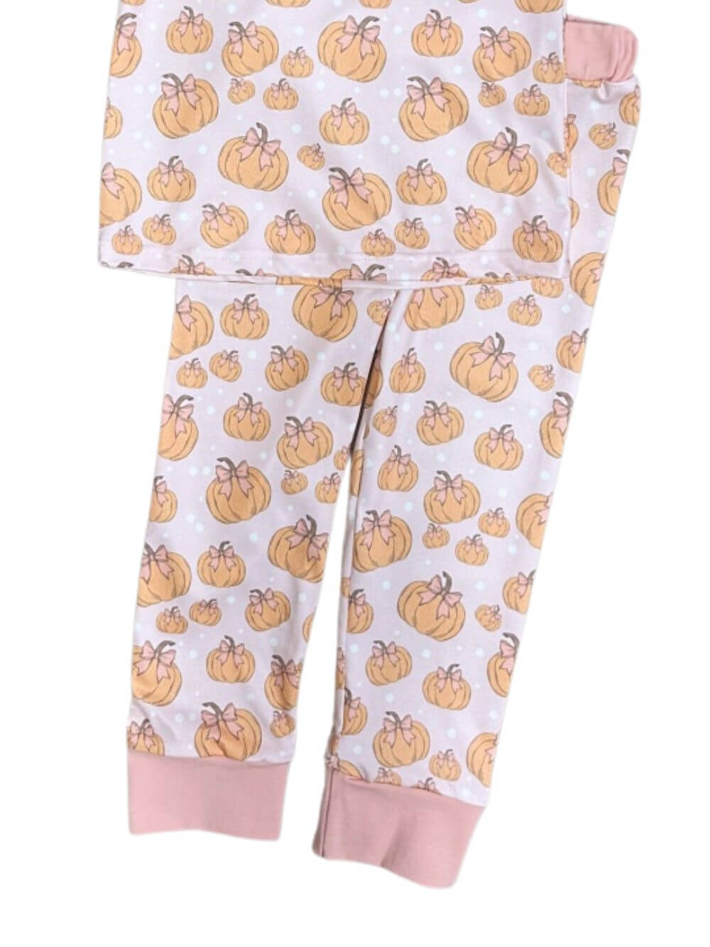 Sweet Pumpkin Dot Girls Fall Lounge Set - Sydney So Sweet