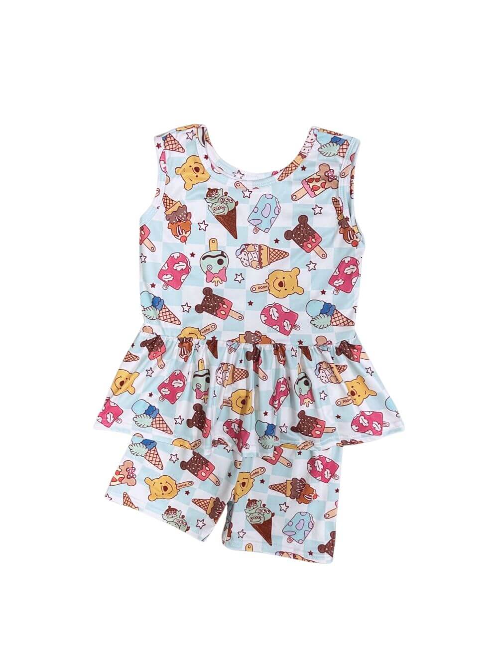 Sweet Scoops & Honey Bears Girls Shorts Outfit