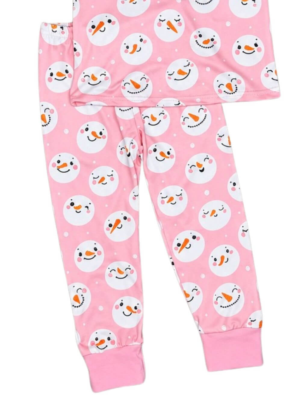 Sweet Snowman Girls Christmas Lounge Set