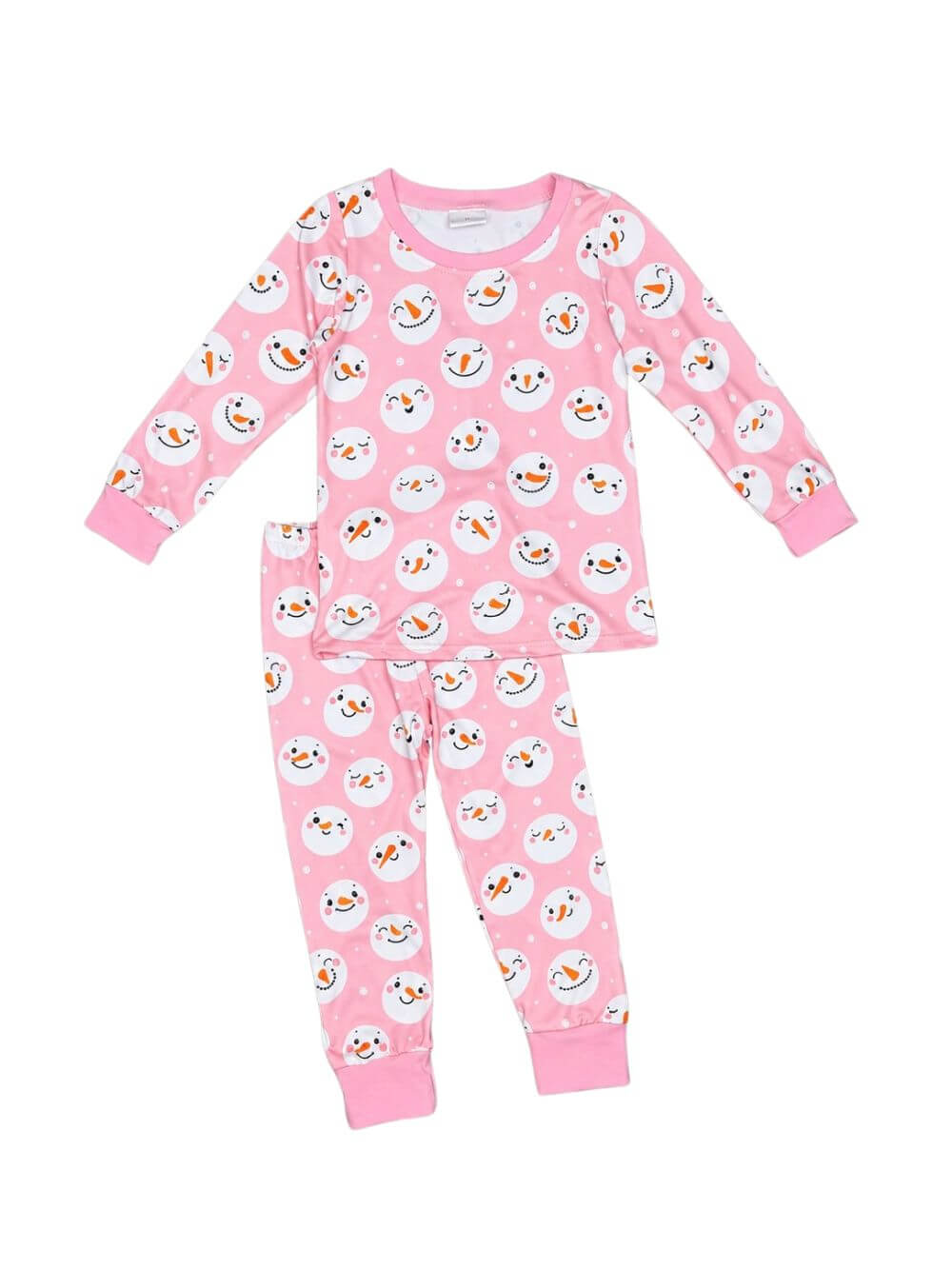 Sweet Snowman Girls Christmas Lounge Set