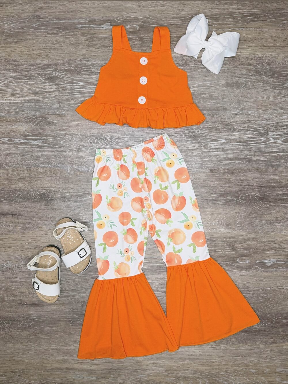Sweet Peach Girls Bell Bottoms Outfit