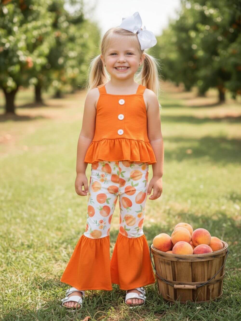 Sweet Peach Girls Bell Bottoms Outfit
