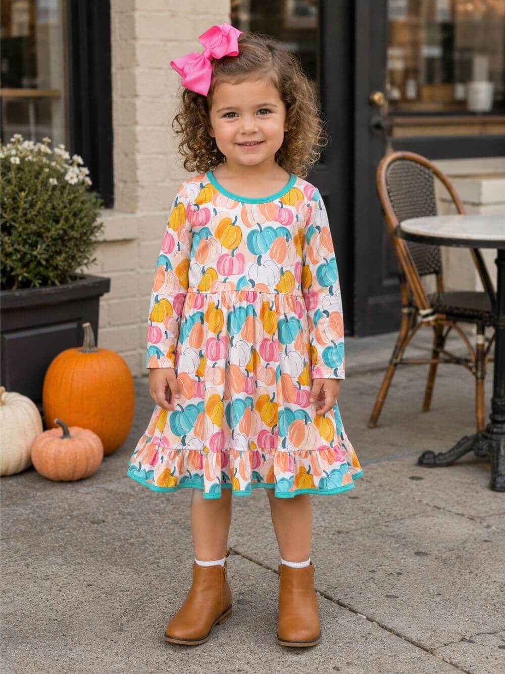 Sweet Pumpkin Patch Girls Twirl Dress