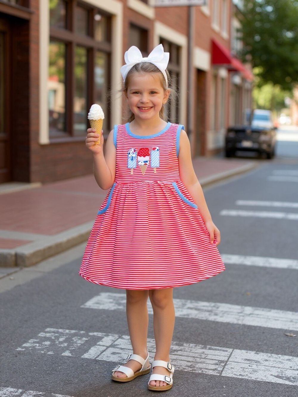 Sweet Summer Ice Cream Girls Dress