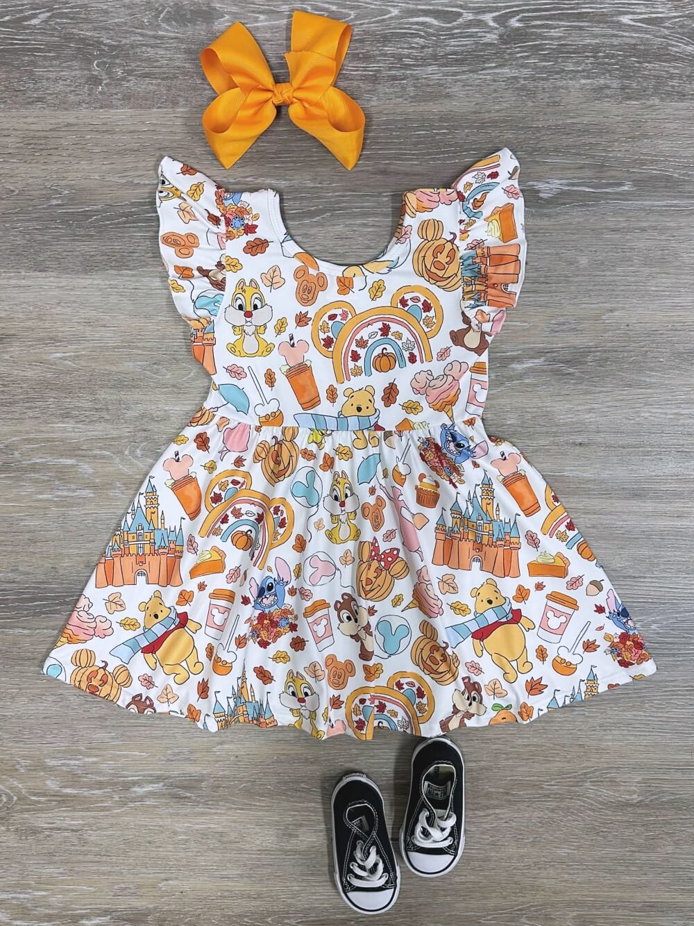 Sweetest Day Ever Girls Fall Short Sleeve Twirl Dress - Sydney So Sweet