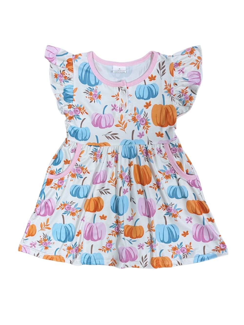 Take Me to the Pumpkin Patch Flutter Sleeve Girls Dress - Sydney So Sweet