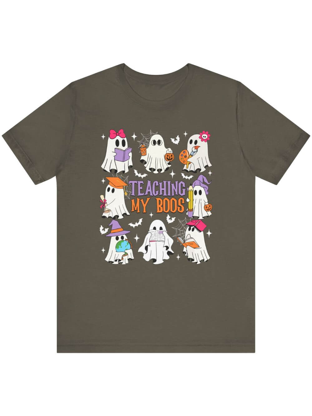 Teaching My Boos Halloween Tee Bella + Canvas Teacher Shirt T-Shirt - Sydney So Sweet