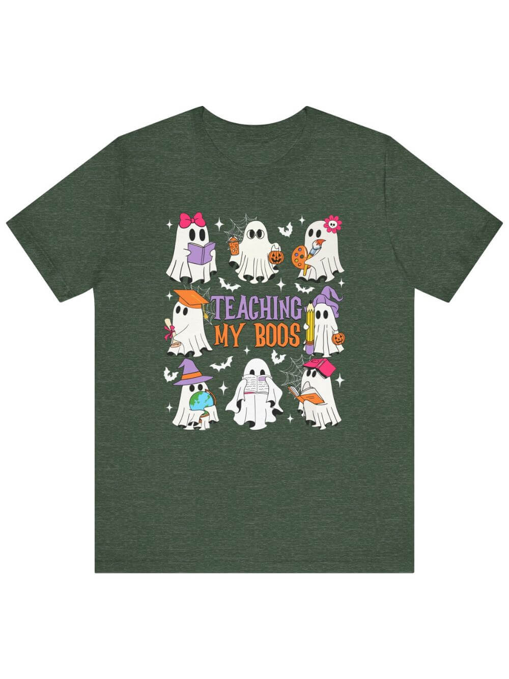 Teaching My Boos Halloween Tee Bella + Canvas Teacher Shirt T-Shirt - Sydney So Sweet
