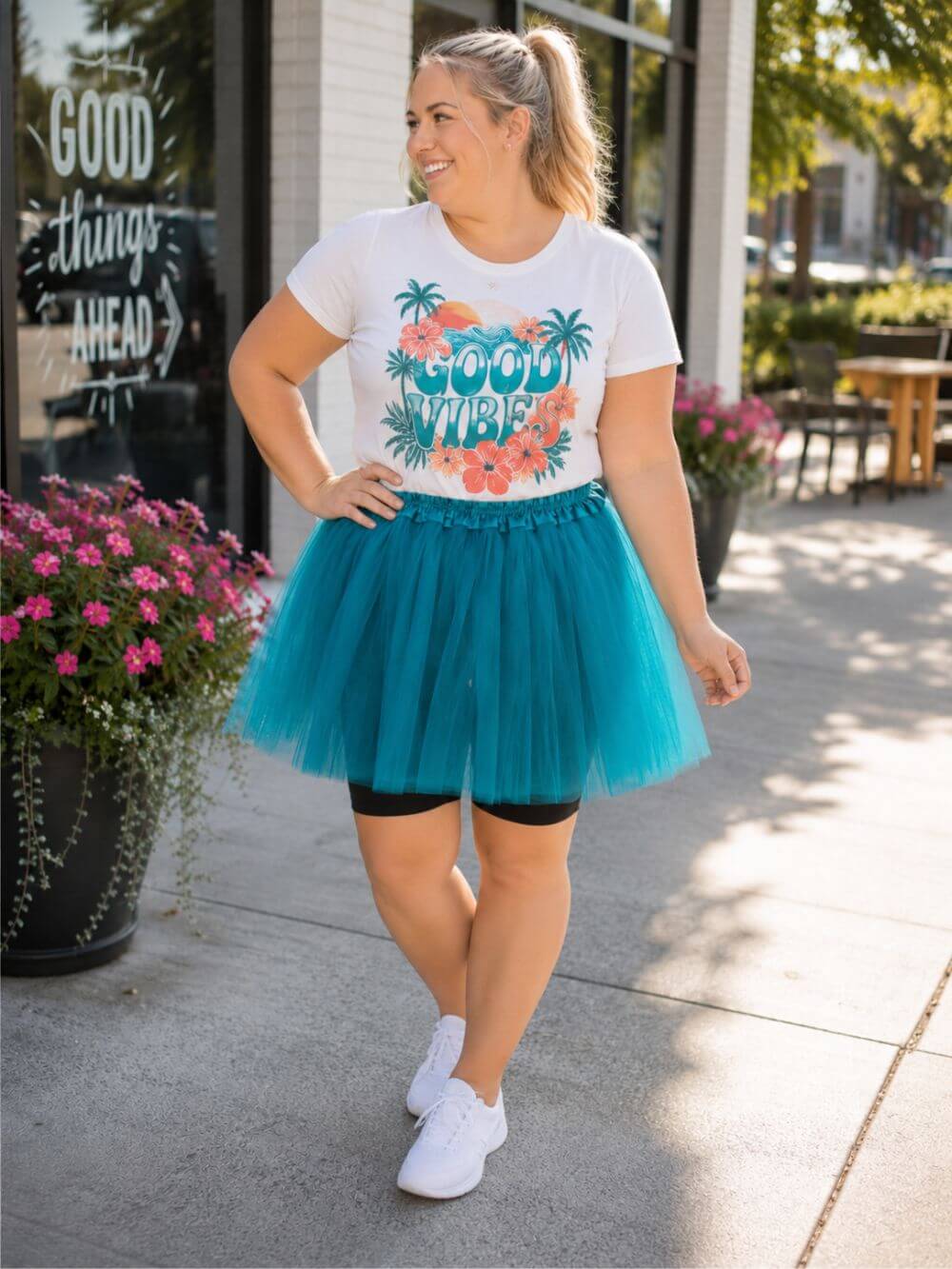 Teal Plus Size Adult Tutu Skirt - Women's Plus Size 3- Layer Basic Ballet Costume Dance Tutus