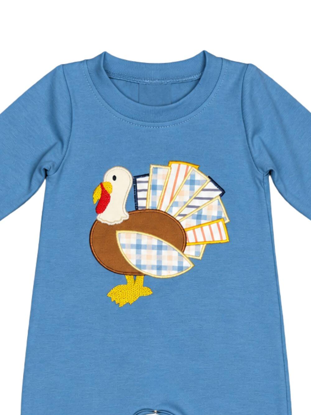 Thankful Little Turkey Thanksgiving Baby Romper