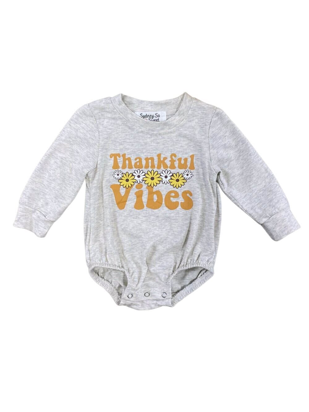 Thankful Vibes Sunflower Girls Baby Romper - Sydney So Sweet