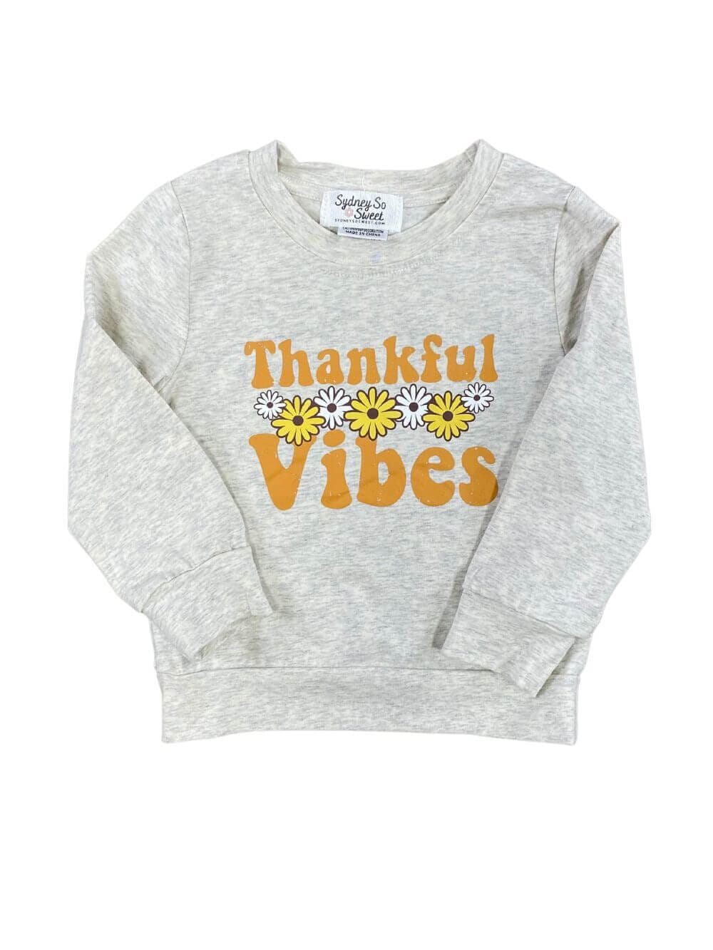 Thankful Vibes Sunflower Girls Long Sleeve Top - Sydney So Sweet