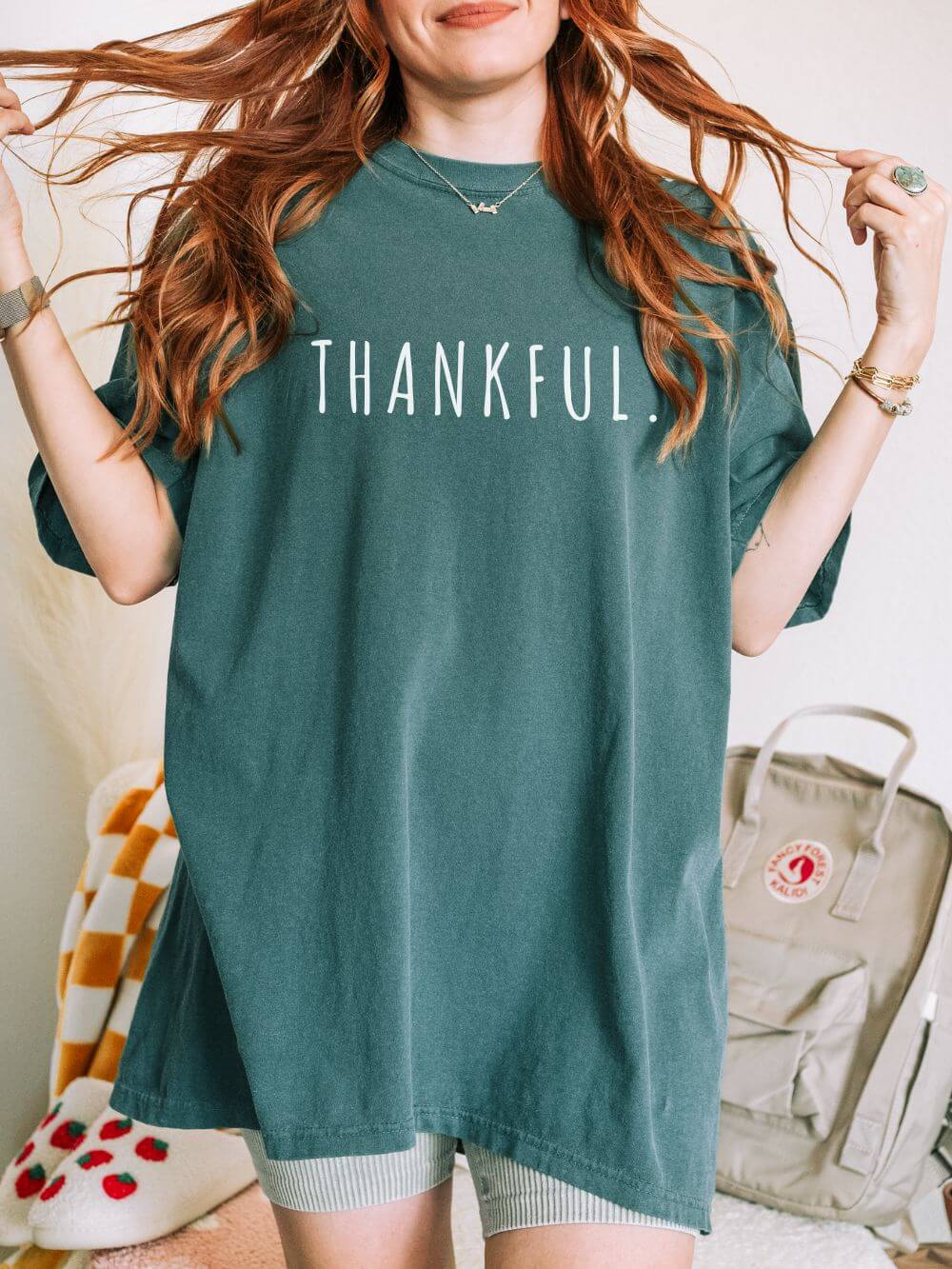 Thankful Period Holiday Tee Vintage Charm Unisex Fall Thanksgiving T-Shirt - Sydney So Sweet