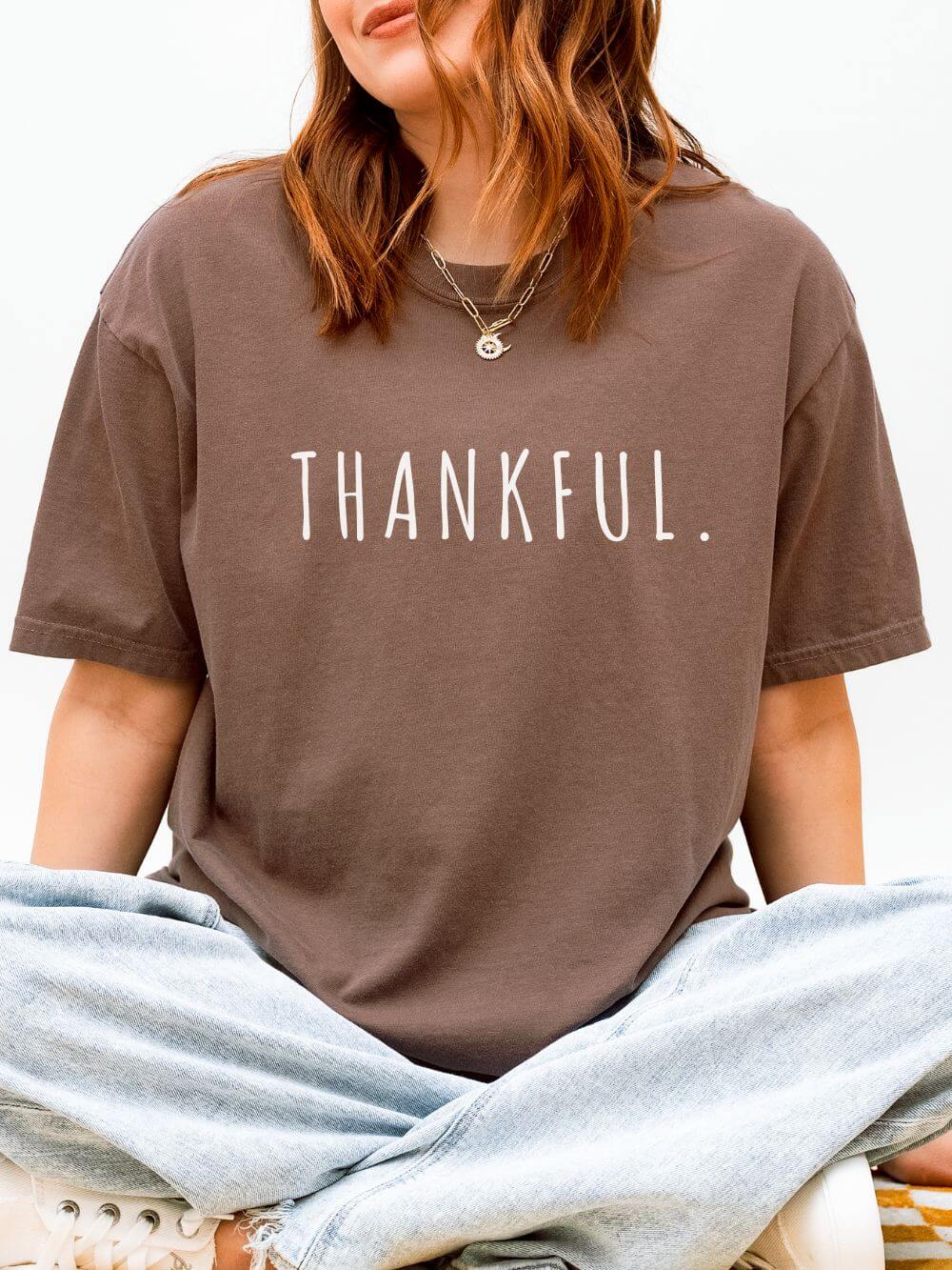 Thankful Period Holiday Tee Vintage Charm Unisex Fall Thanksgiving T-Shirt - Sydney So Sweet