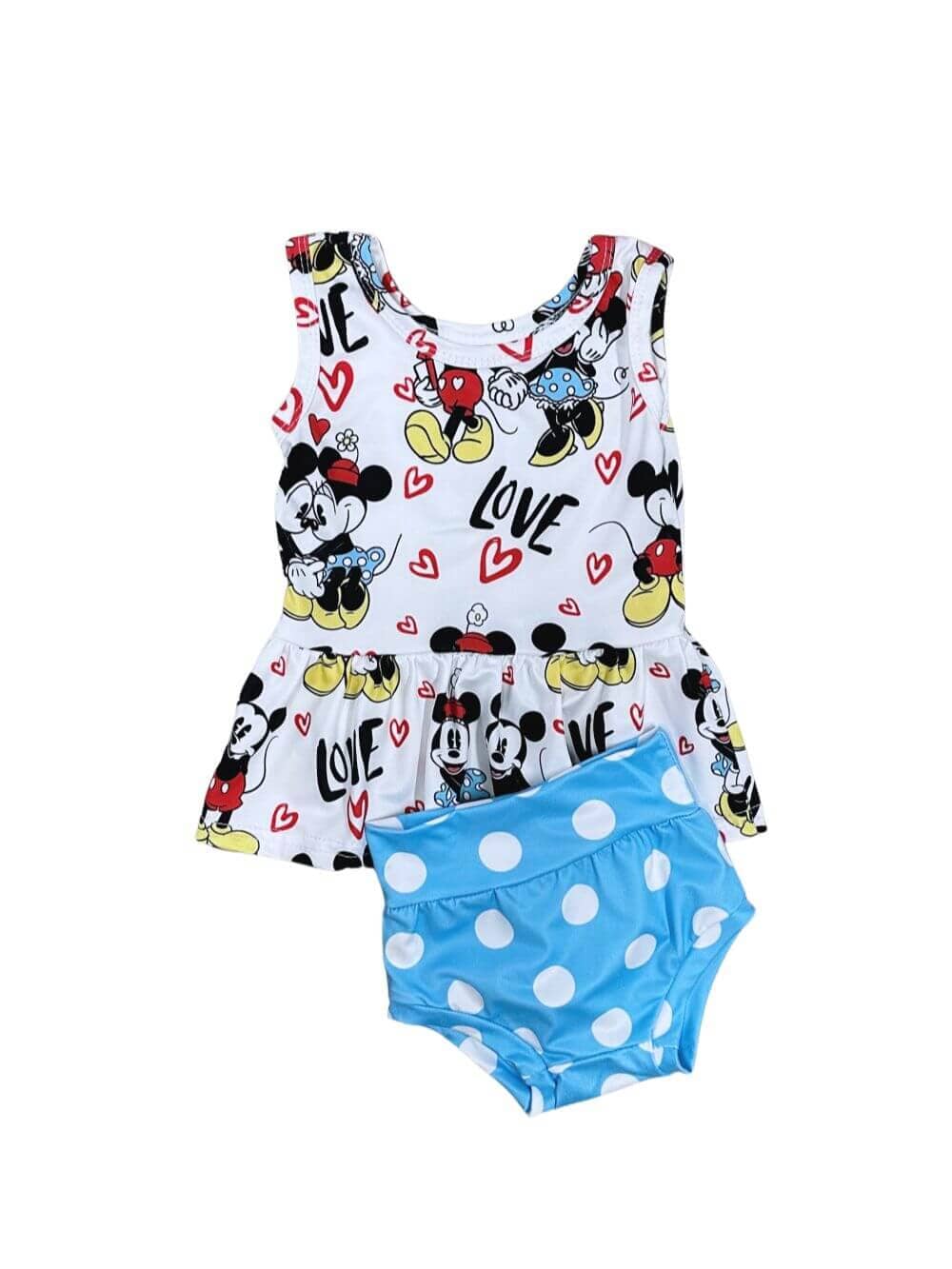 Theme Park Day Baby Tunic & Polka Dot Bummies Set - Sydney So Sweet