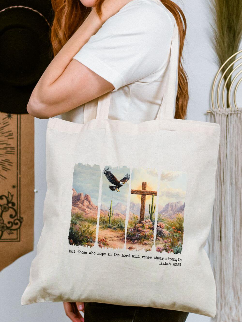 Those Who Hope in the Lord Christian Church Cotton Canvas Tote Bag