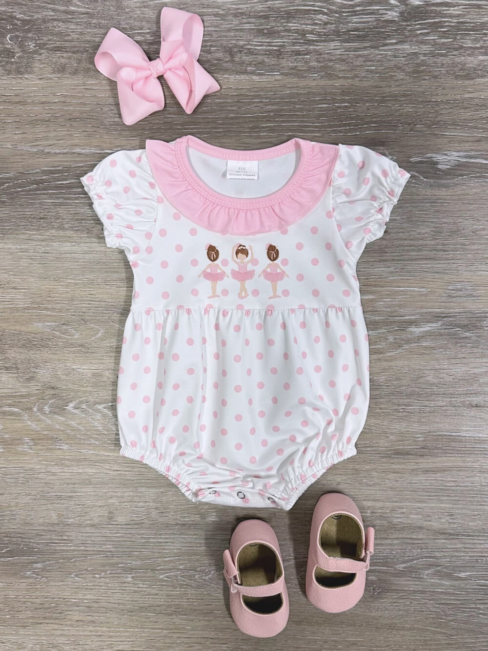 Tiny Dancer Girls Baby Ballerina Bubble Romper - Sydney So Sweet
